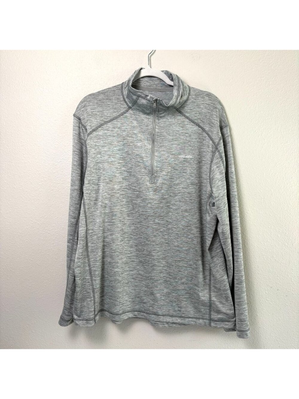 Vineyard Vines Performance 1/4 Zip Pullover Mens L Heathered Gray Long Sleeve